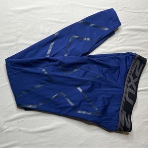 2xu leggings compression mens size small blue